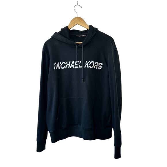 Michael Kors Black Long Sleeve Hoodie Sweatshirt Men's Large - Picture 1 of 4